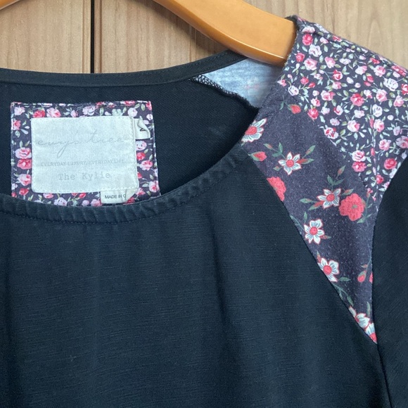 Evy’s Tree Kylie Black Button Floral Dress M GUC - Picture 1 of 8